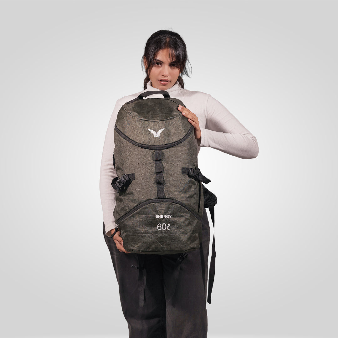 Alpine X Backpack – 60L (Olive Green Edition)