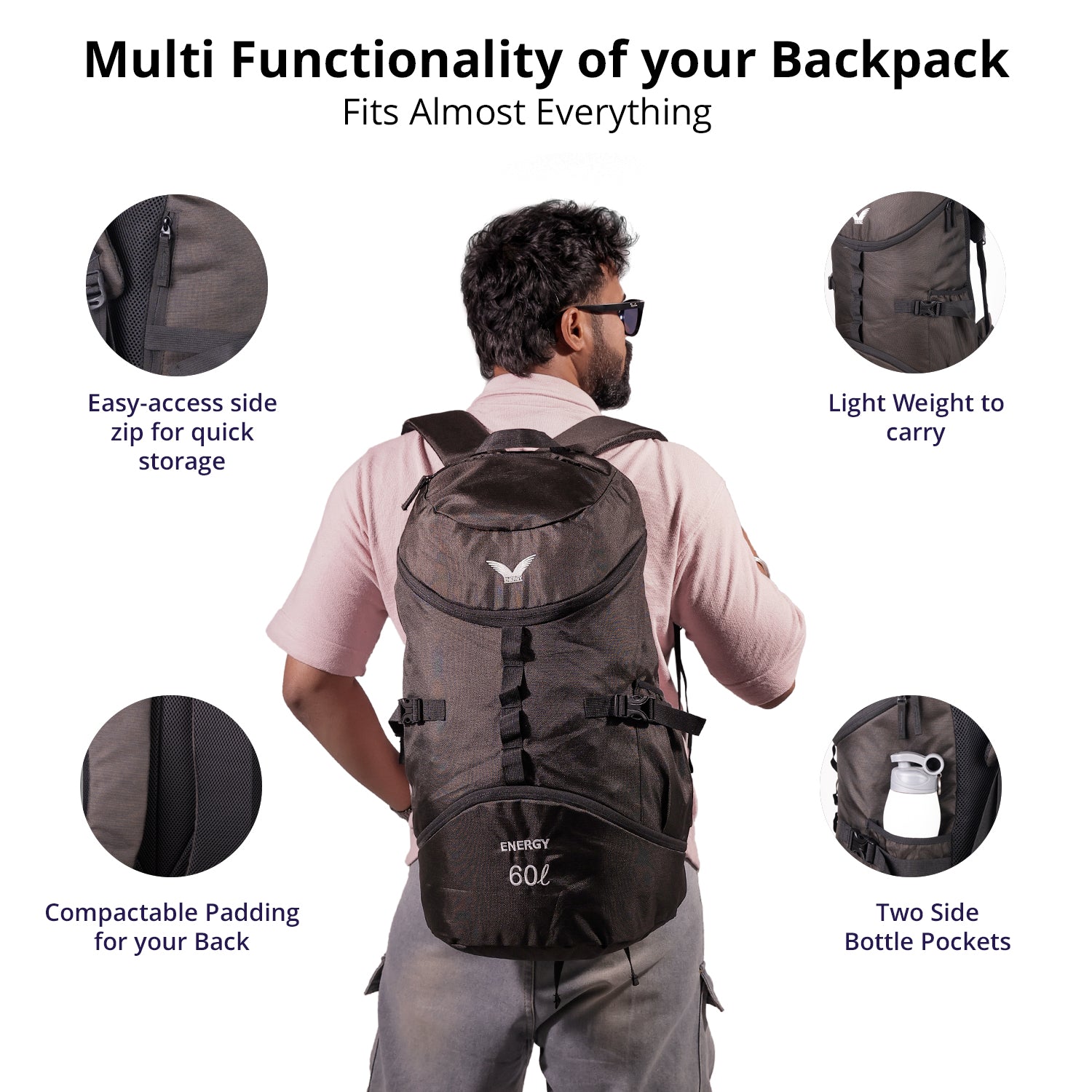 Alpine X Backpack – 60L (Mountain Brown Edition)